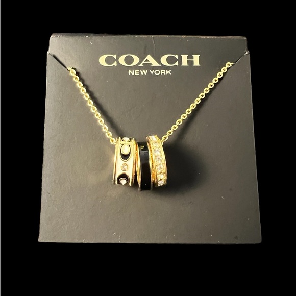 Coach Signature Enamel Rondell Necklace (696) - Picture 1 of 7